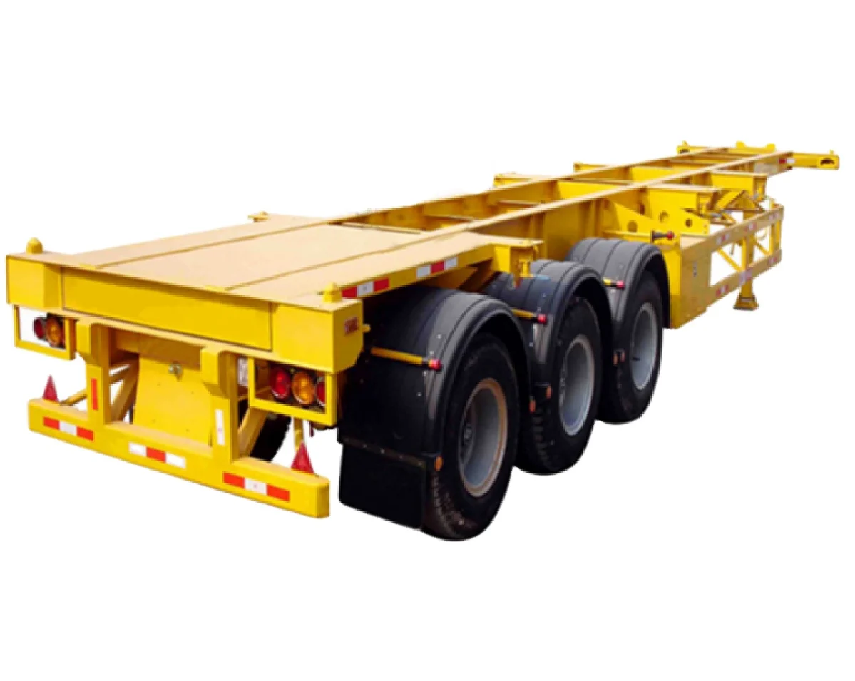 Transport 20 foot 40 ft container chassis skeleton trailer