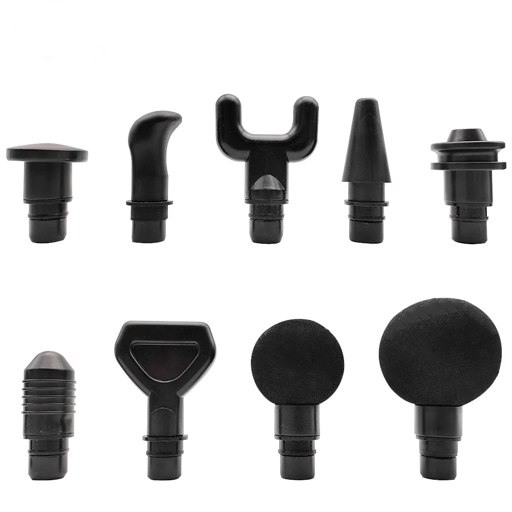 Replaced Spare High Quality Hot Sell Massage Gun Heads 9 Head Attachments High Quality ABS Massage Gun Accessories