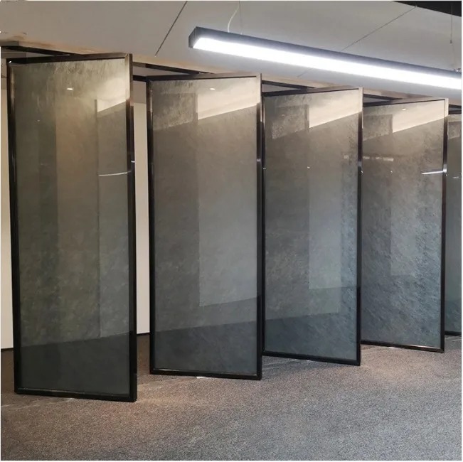 Selling Pivoting Walls Electric Sliding Partition Walls Sliding Hanging Room Dividers CN Glass Graphic Design Outdoor Glass Door