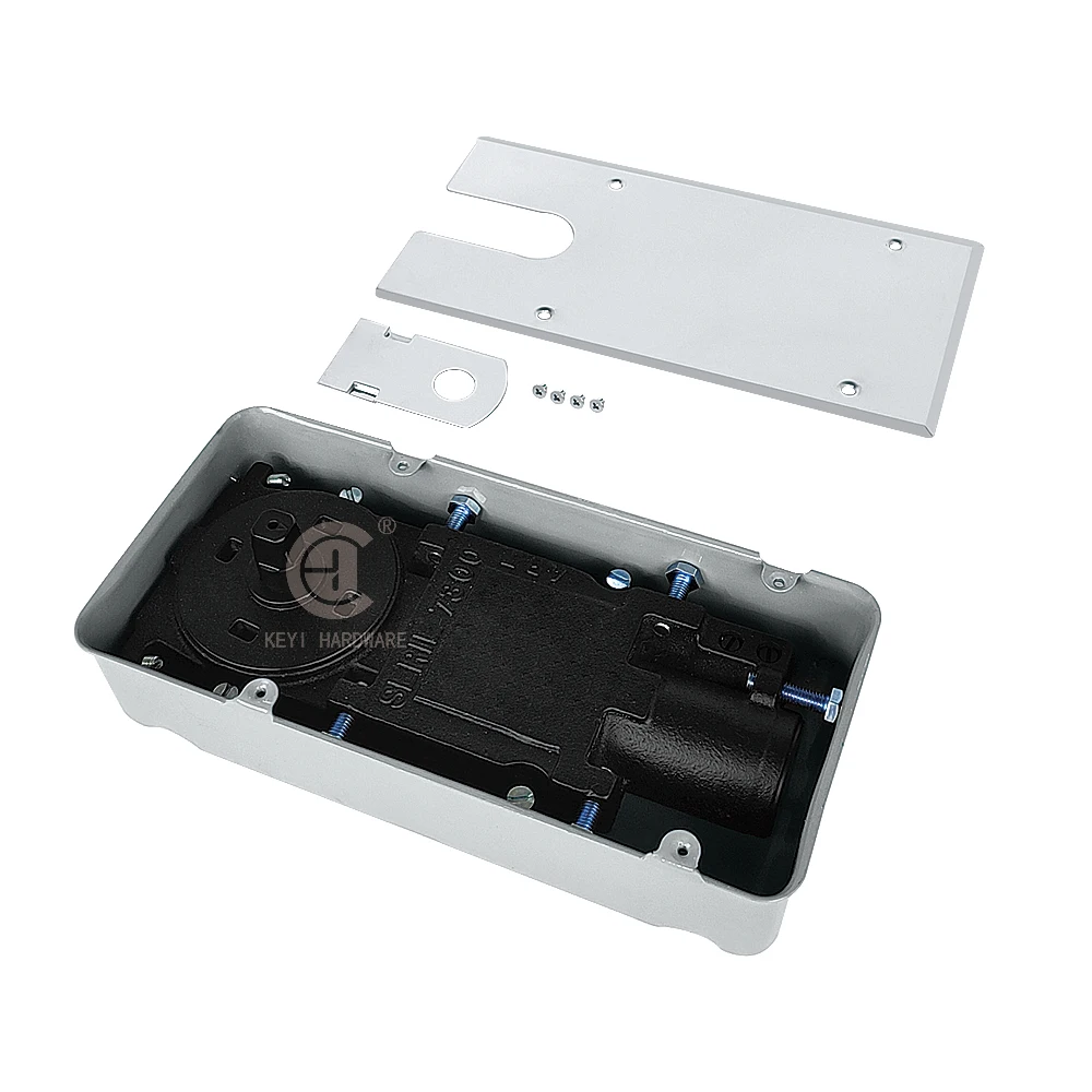KEYI V-7300 гидравлический стеклянный Дверной доводчик из нержавеющей стали напольный шарнир Скрытая нагрузка вес 160 кг напольная пружина