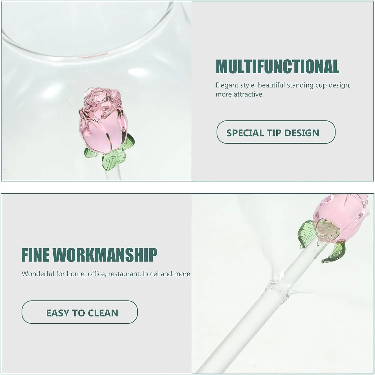 Wholesale Rose Wine Glass Goblet Cocktail Glasses Crystal Champagne Flutes Red Wine Glass for Wedding Birthday Christmas Gift