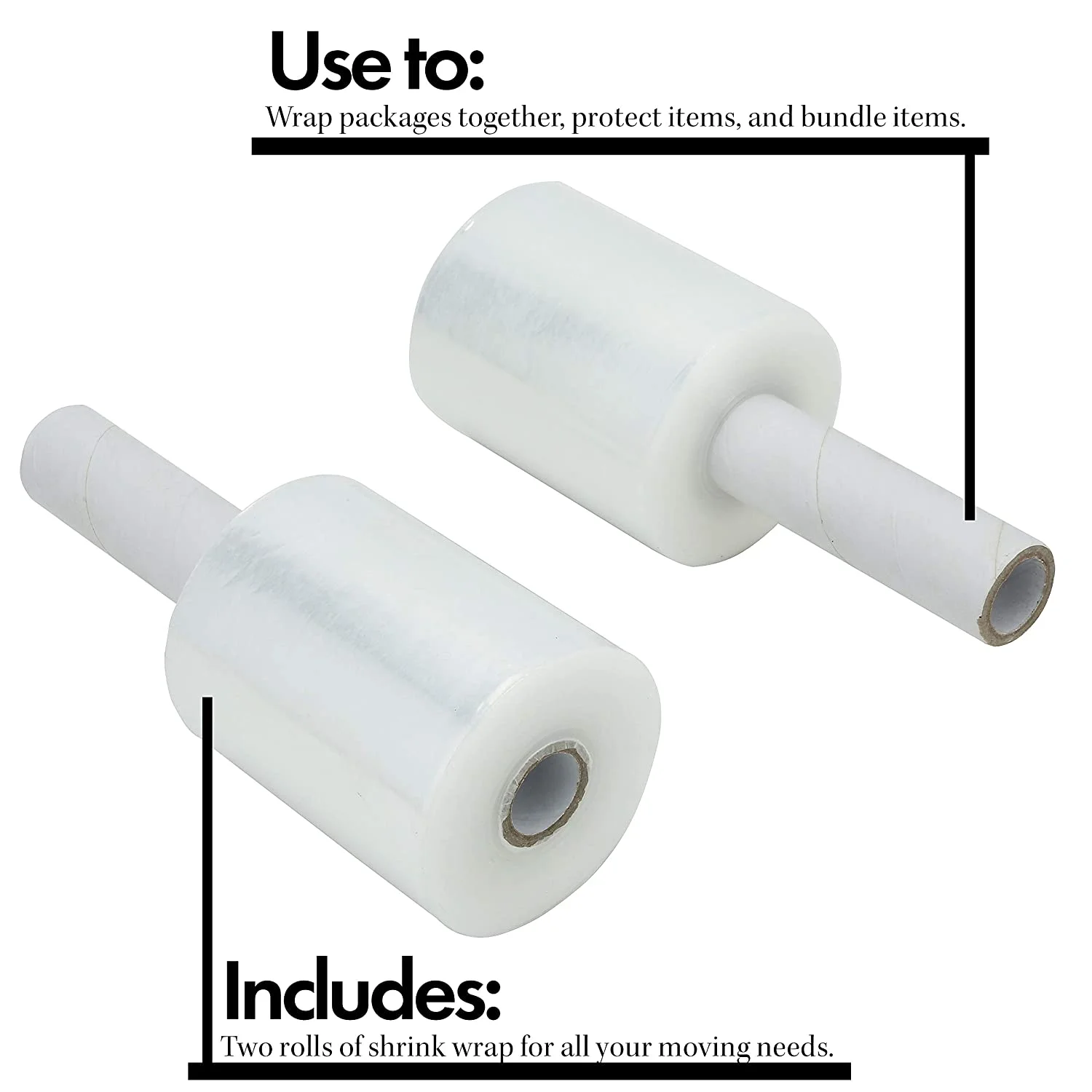 5 Inch Width Soft Water Soluble Stretch Wrap with Handles