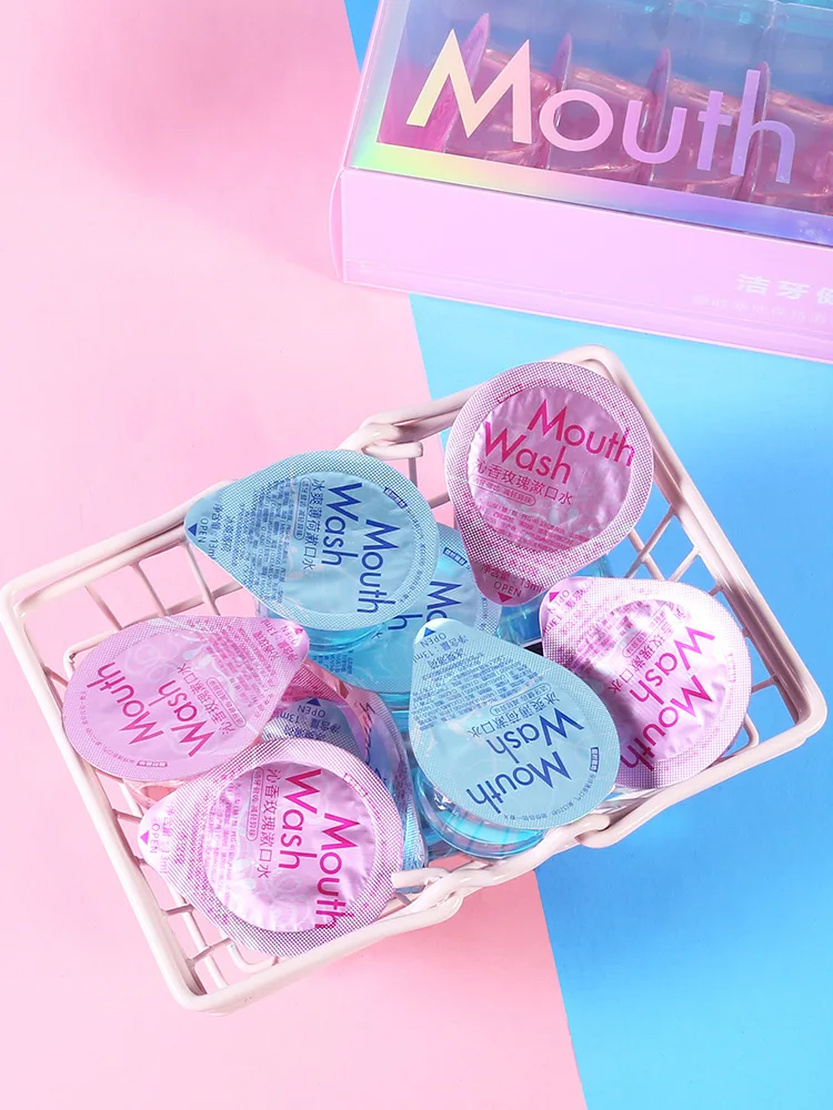 Portable jelly mouthwash twenty pieces in a gift box disposable mouthwash to freshen your mouth and clean your mouth