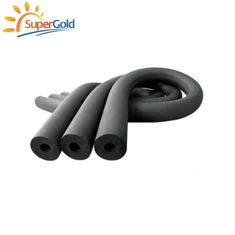 SuperGold waterproof foam rubber materials NBR rubber plastic foam tube rubber sponge pipe