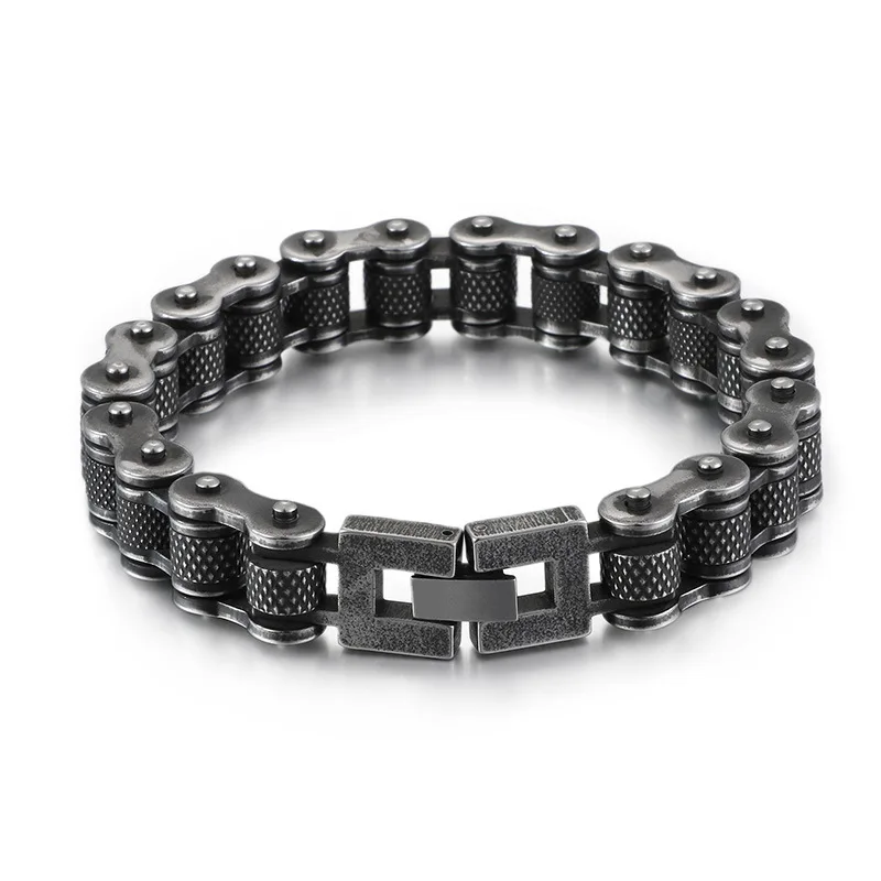 Heavy Sturdy Mens Motorcycle Chain Bike Chain Stainless Steel Bracelet