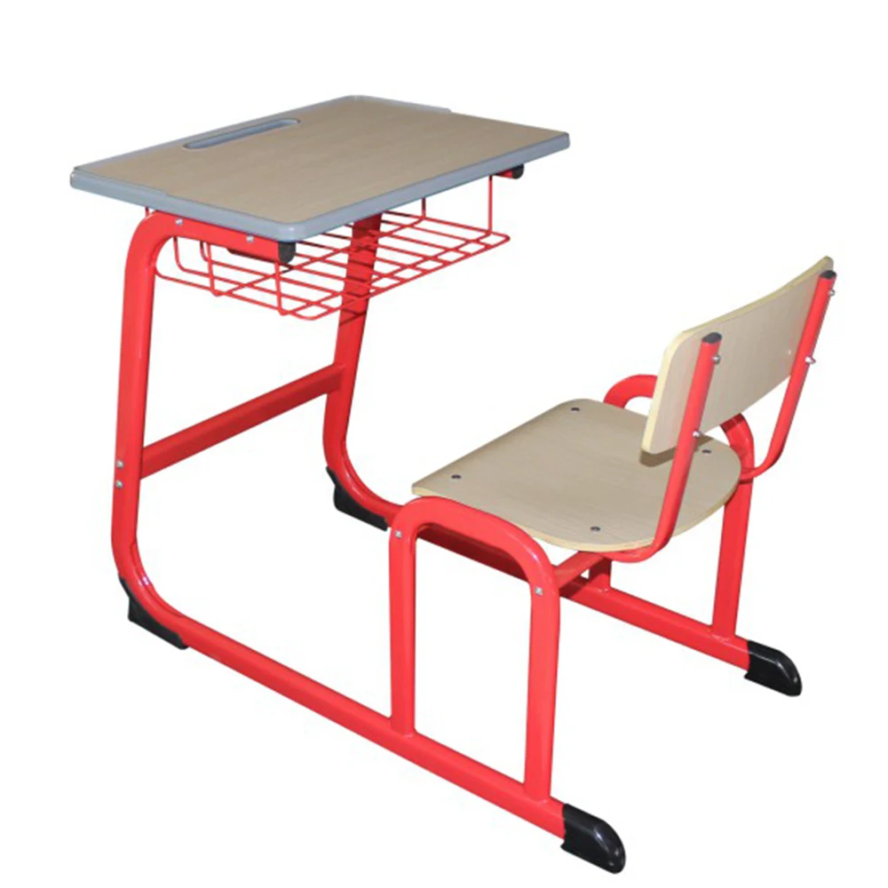 Adjustable school single combo desk and chair