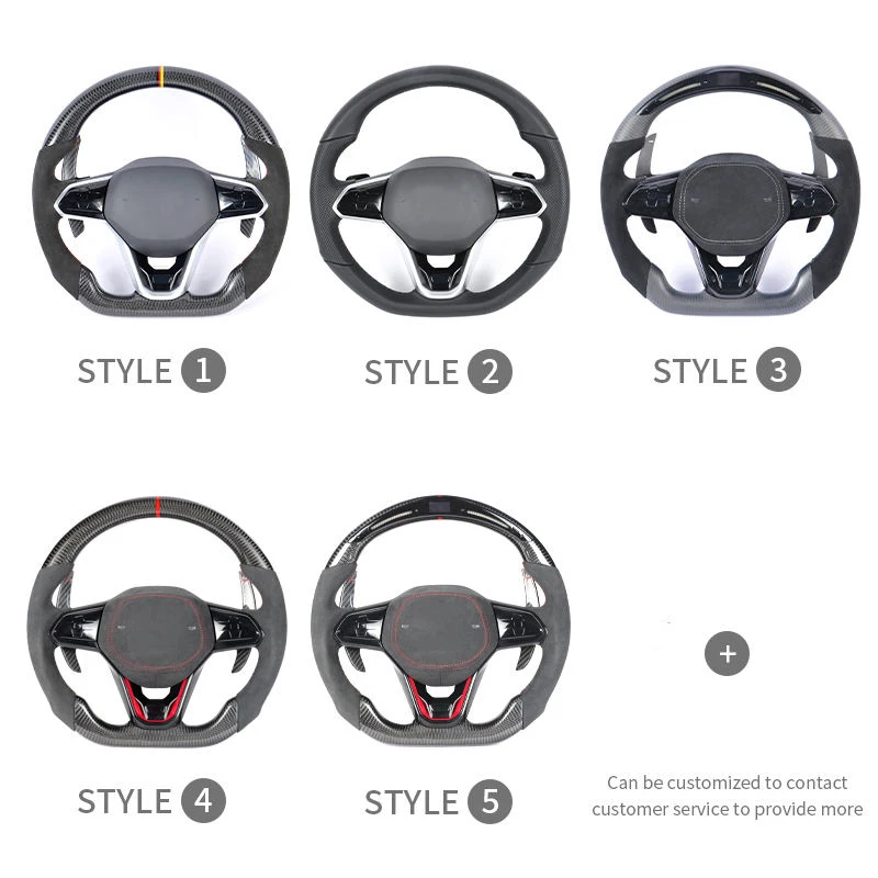 Suitable for Volkswagen mk6 mk7 mk8 gti gtr golf upgrade steering wheel genuine leather carbon fiber steering wheel
