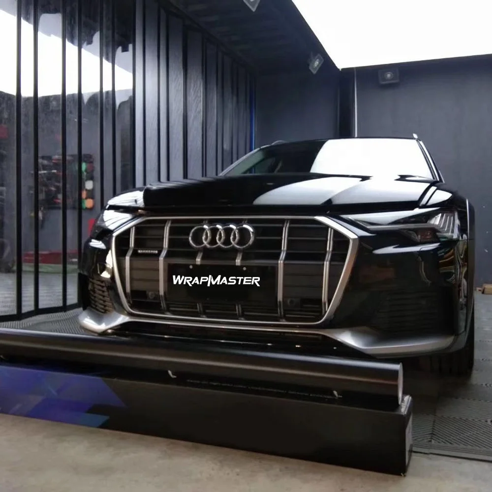 WRAPMASTER 1.52*17m PET Matte Black Vinyl Wrap Products Automotive Interior Vinyl Wrap For Car Wrapping Film