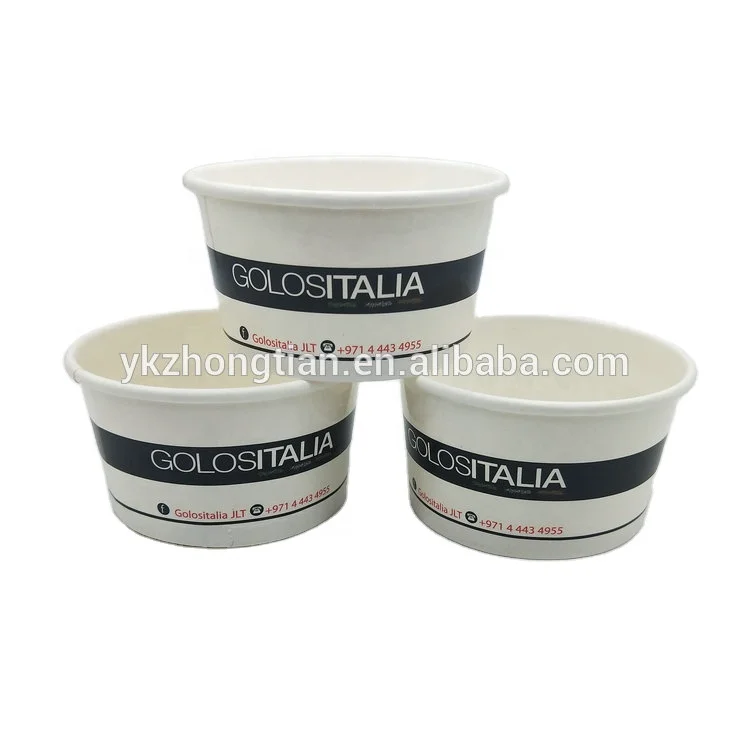 ice cream packaging containers 500ml frozen yogurt packaging cup custom print gelato cups ice cream cup with dome lids