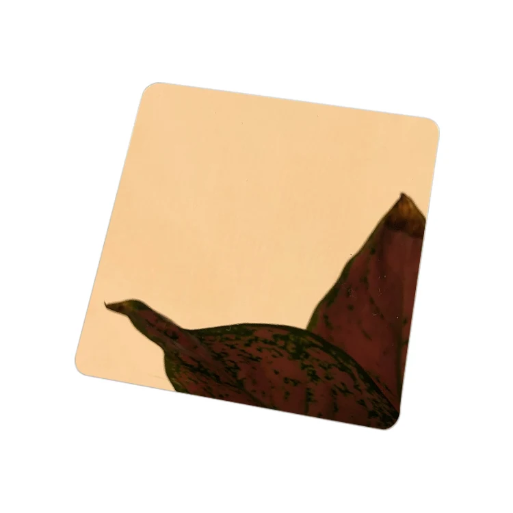 AISI ASTM 201 304 316 430 Grade rose gold titanium color coat stainless steel sheet and plates art deco wall panels sheet