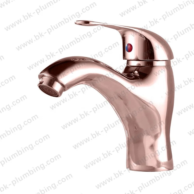 Modern Chrome Brass Bathroom Cold Water Vanity Lavatory Deck Mounted Rose Gold Matte Black Basin Faucet Mixer Tap