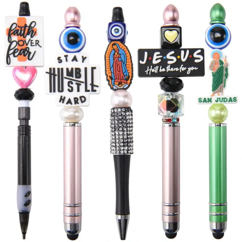 God Focal Beads Silicon Bead For Pen Making Blessed Charm Faith Virgin Mary Silicone