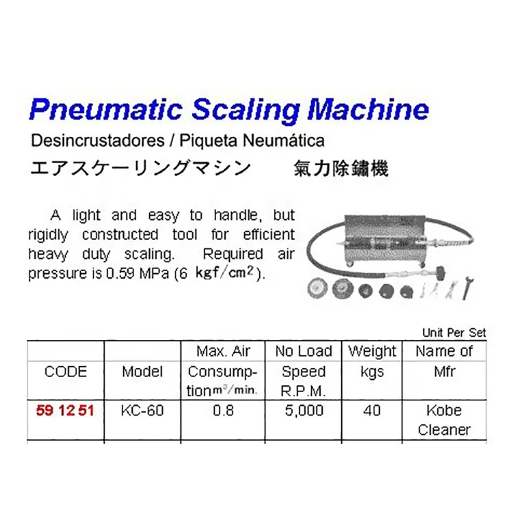 
IMPA 591251 Marine Industry Pneumatic Scaling Machines KC-60 