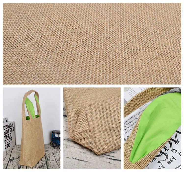 Custom Wholesale DIY Ears Linen Egg Gifts Blank Sublimation Easter Bunny Bags Carry Bucket Tote