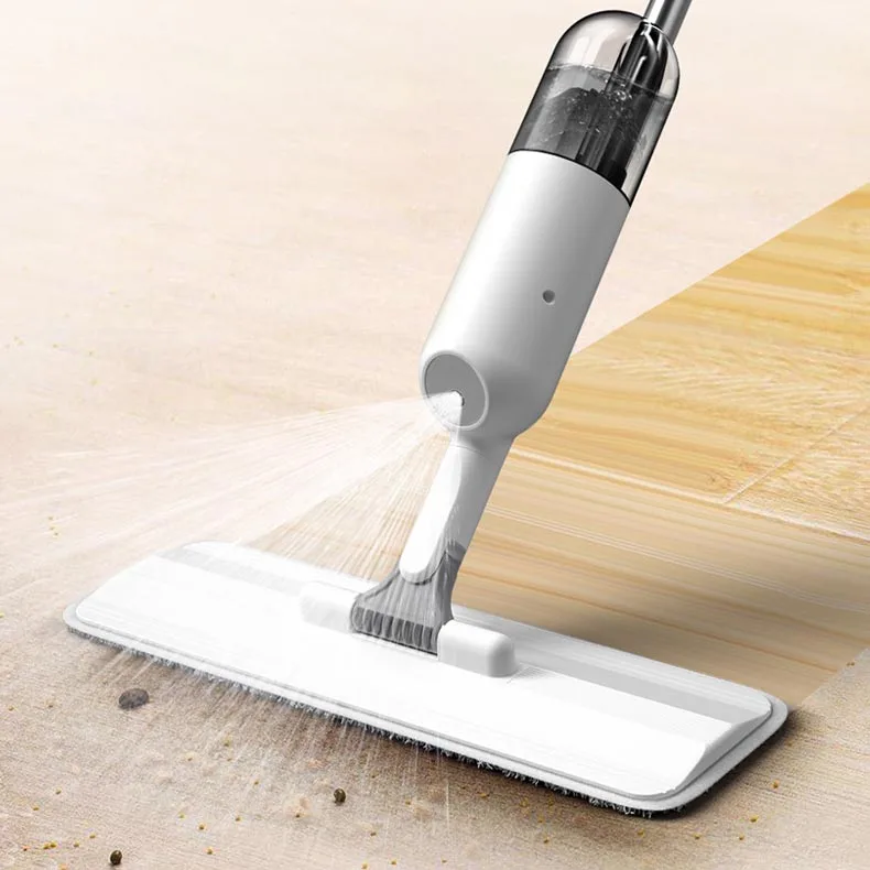 Волшебная система для чистки пола 360 роторная Мокрый спрей плоская швабра с многоразовой бутылкой 3 сменных микрофибры