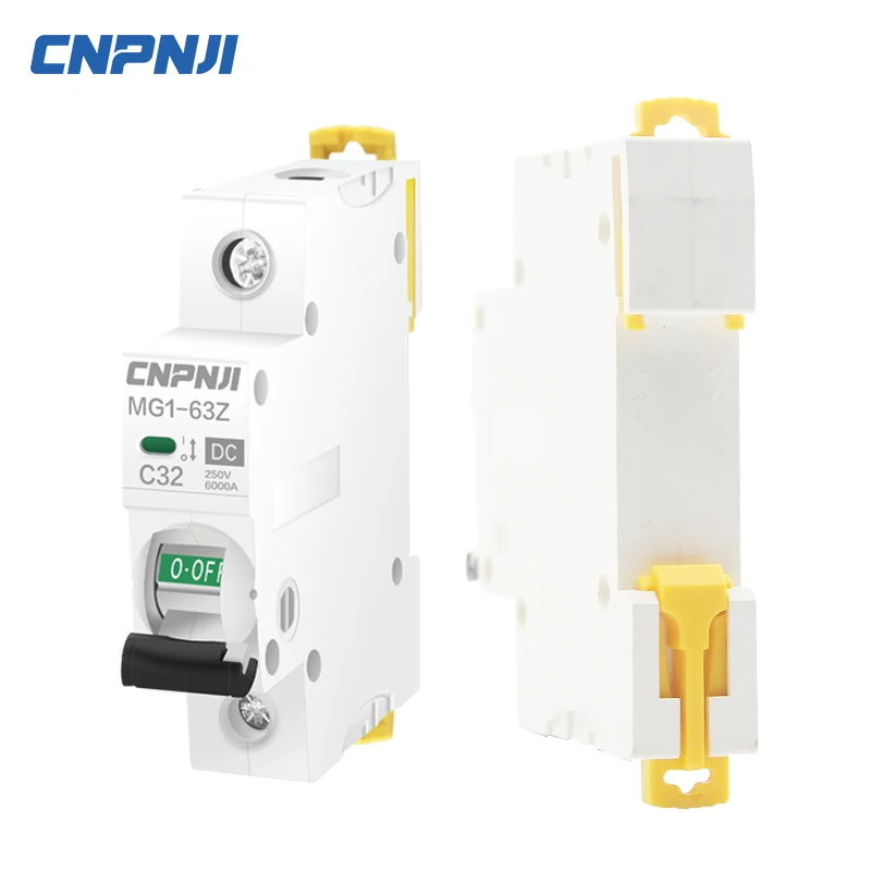 DC MCB 250V c Кривая 1P 63A 50A 40A 32A 25A 20A 16A 10A 6A 4A 3A 2A 1A Солнечный мини-выключатель