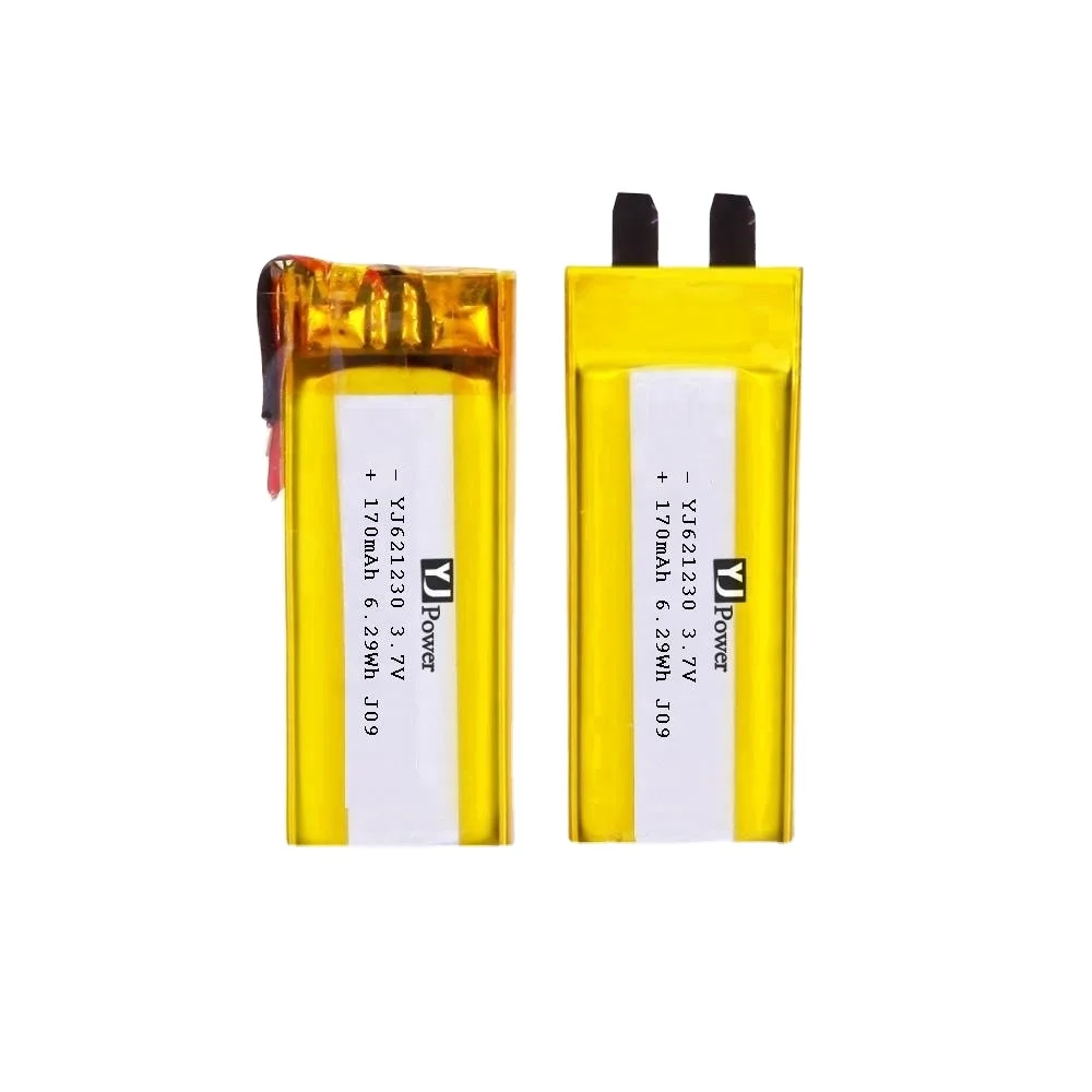 Hot sele lithium polymer battery  3.7V  621230 170mAh rechargeable polymer battery  for smart devices