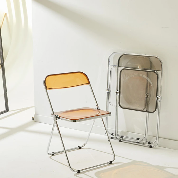 Своевременная отправка Гарантированная складные минималистичные пользовательские серые розовые коричневые стулья для столовой