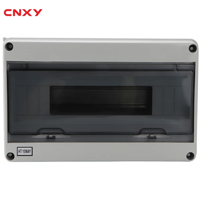 HT 15 ways Waterproof IP65 mcb plastic electrical distribution box plastic circuit breaker box