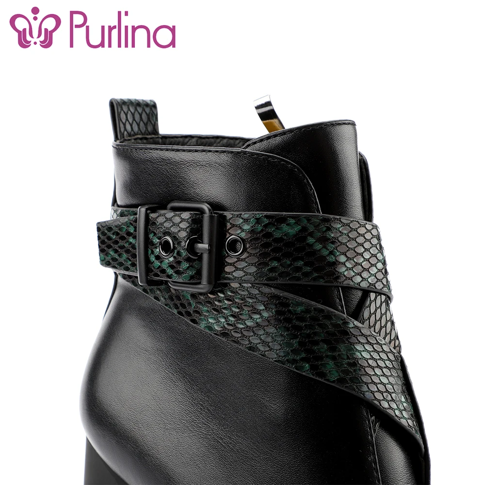 
Wholesale snow genuine leather high heel ankle boots women 