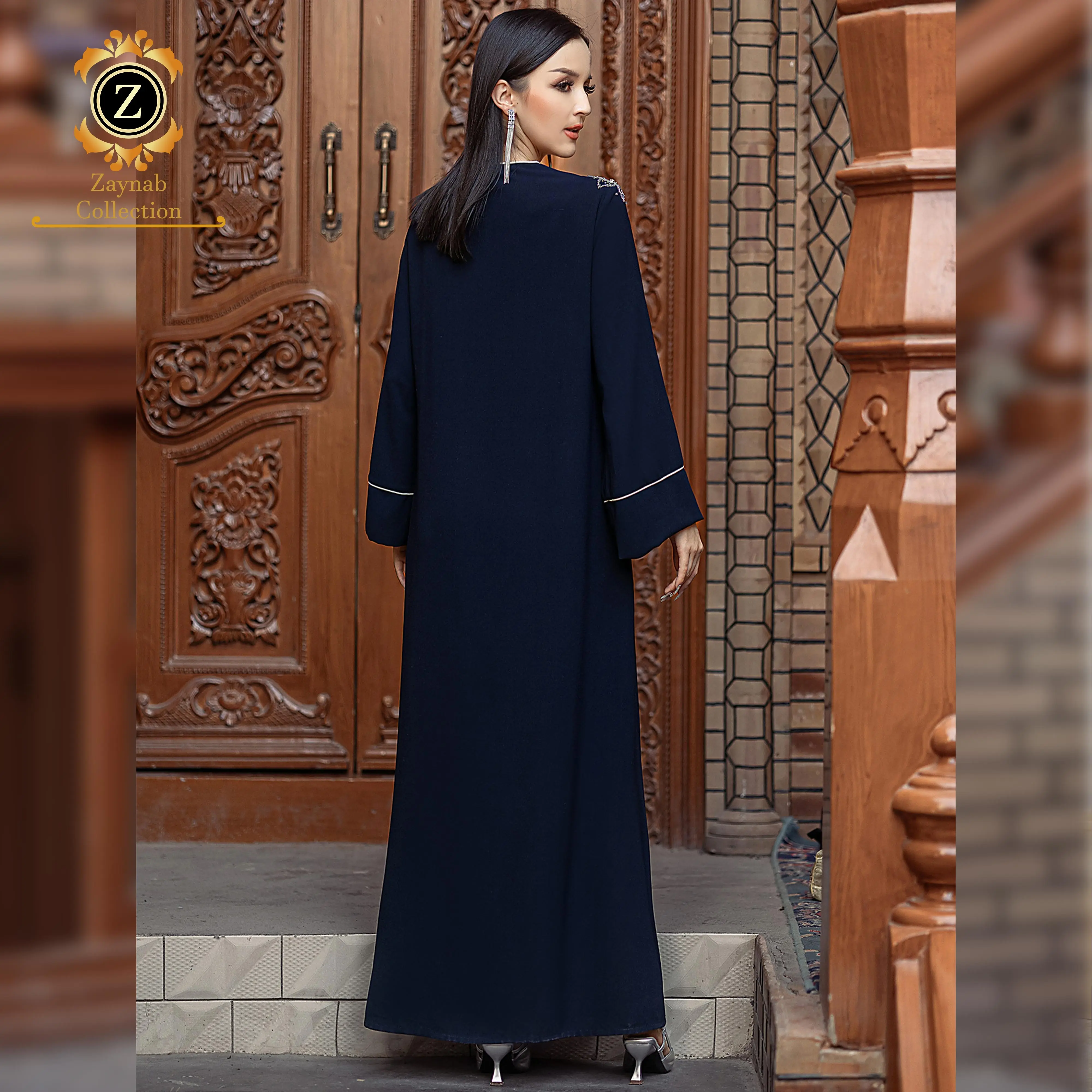 Zaynab Abaya Women Muslim Dress Women Dubai Dress Abaya Islamic Clothing Women  Dress Custom Manufacturer Ramadan Jalabiya