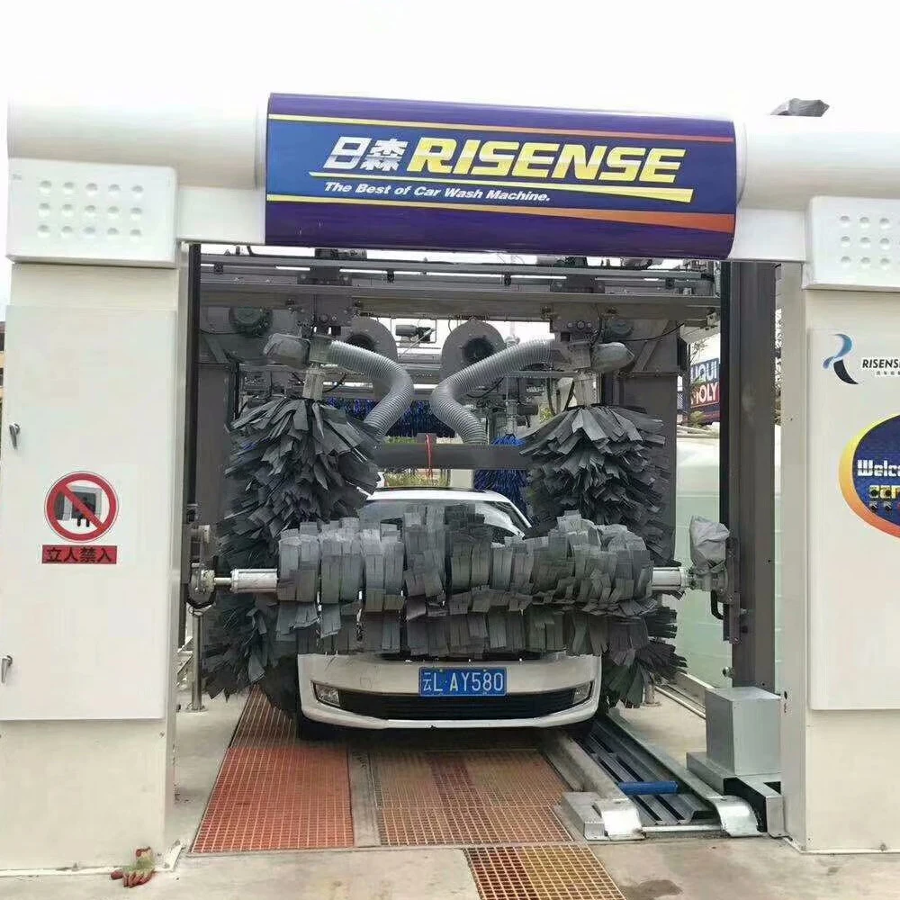 Risense full automatic tunnel car wash CC-690 tunnel automatic car wash brush auto machine with air dryer
