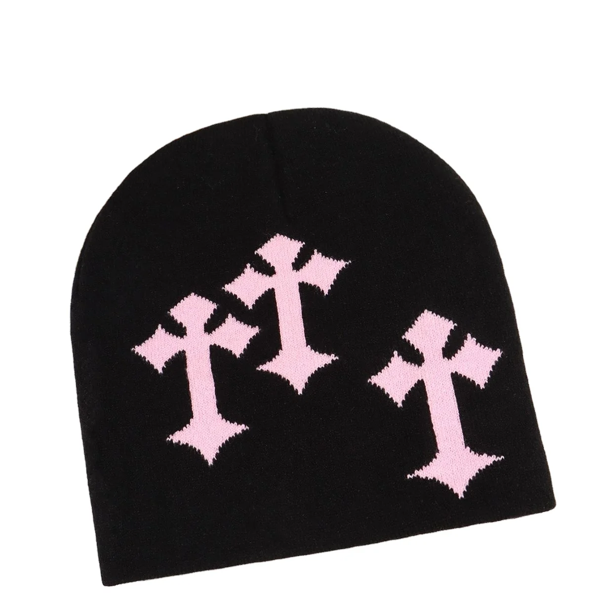 Fashion Y2K Winter  Cross Knitted Beanie Hat Women Men Hip Hop Cold Cap Jacquard Beanies Cap