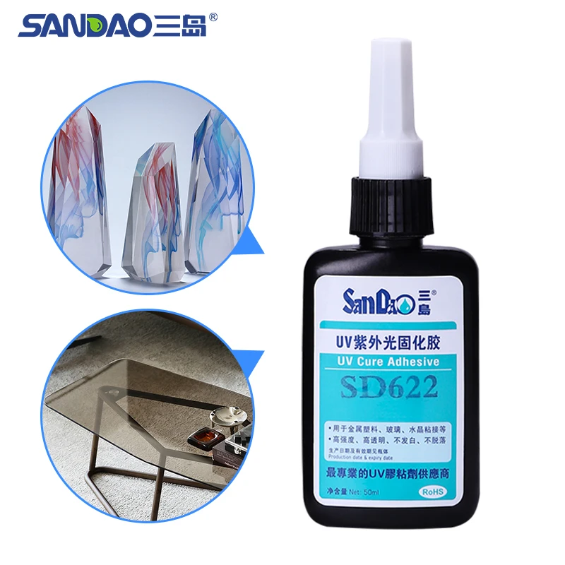 High Transparent SD622 New Products Diamond Glass Repair UV Glue Curing Adhesive Resin Clear