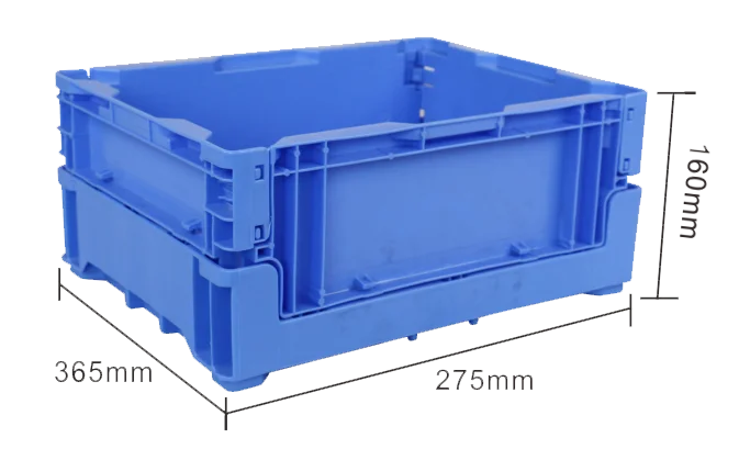 foldable collapsible moving folding crate plastic storage box with lid