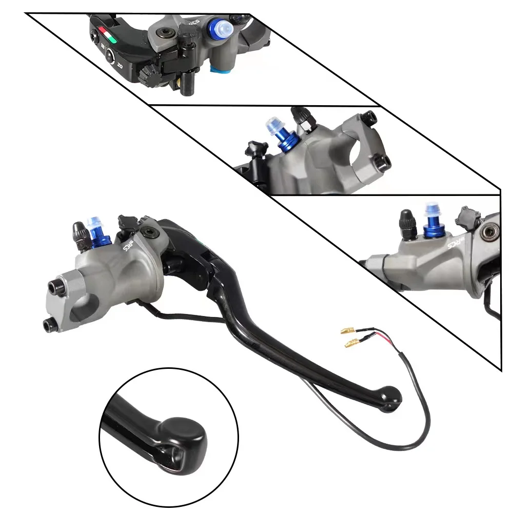 Motorcycle modified disc brake CNC side push brake upper pump power switch line electric motorcycle general