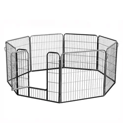 Custom large dog size high quality safe material portable folding pet puppy playpen baby dog play fence
