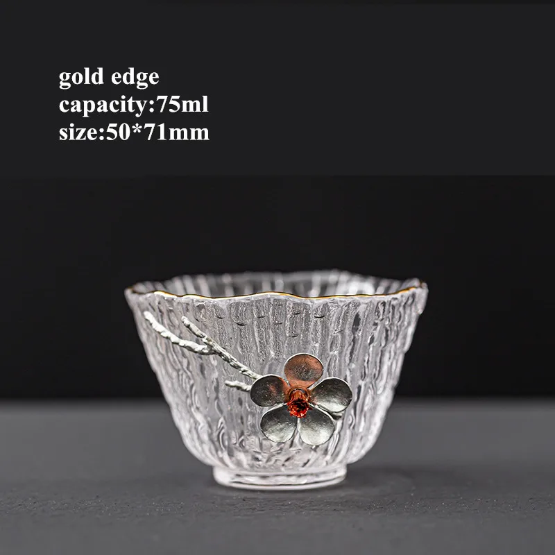 Multiple Styles Eco-friendly Glass Cup For Drinking Exquisite Small Tea Cups And Coaster Black Tea Cup