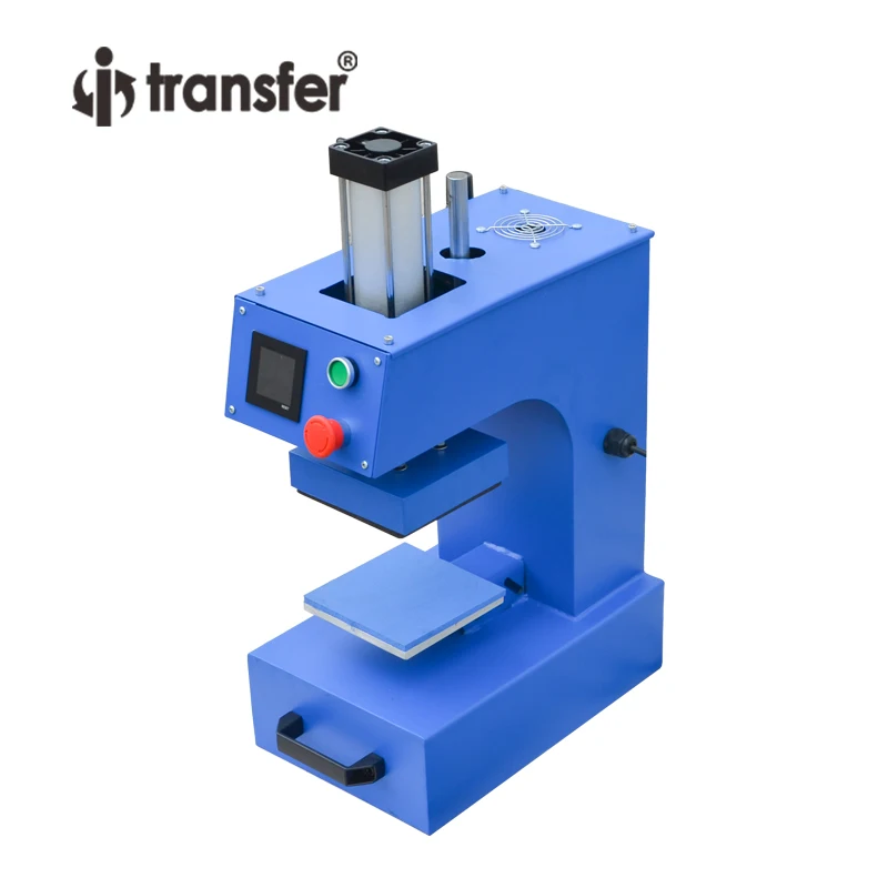 Flat Logo Press Machine 15x15 Pneumatic Label Printing  Automatic Sublimation Heat Transfer Machine