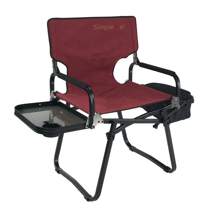 
Wholesale Customized Luxury Folding Camping Chair Footrest With Side Table 