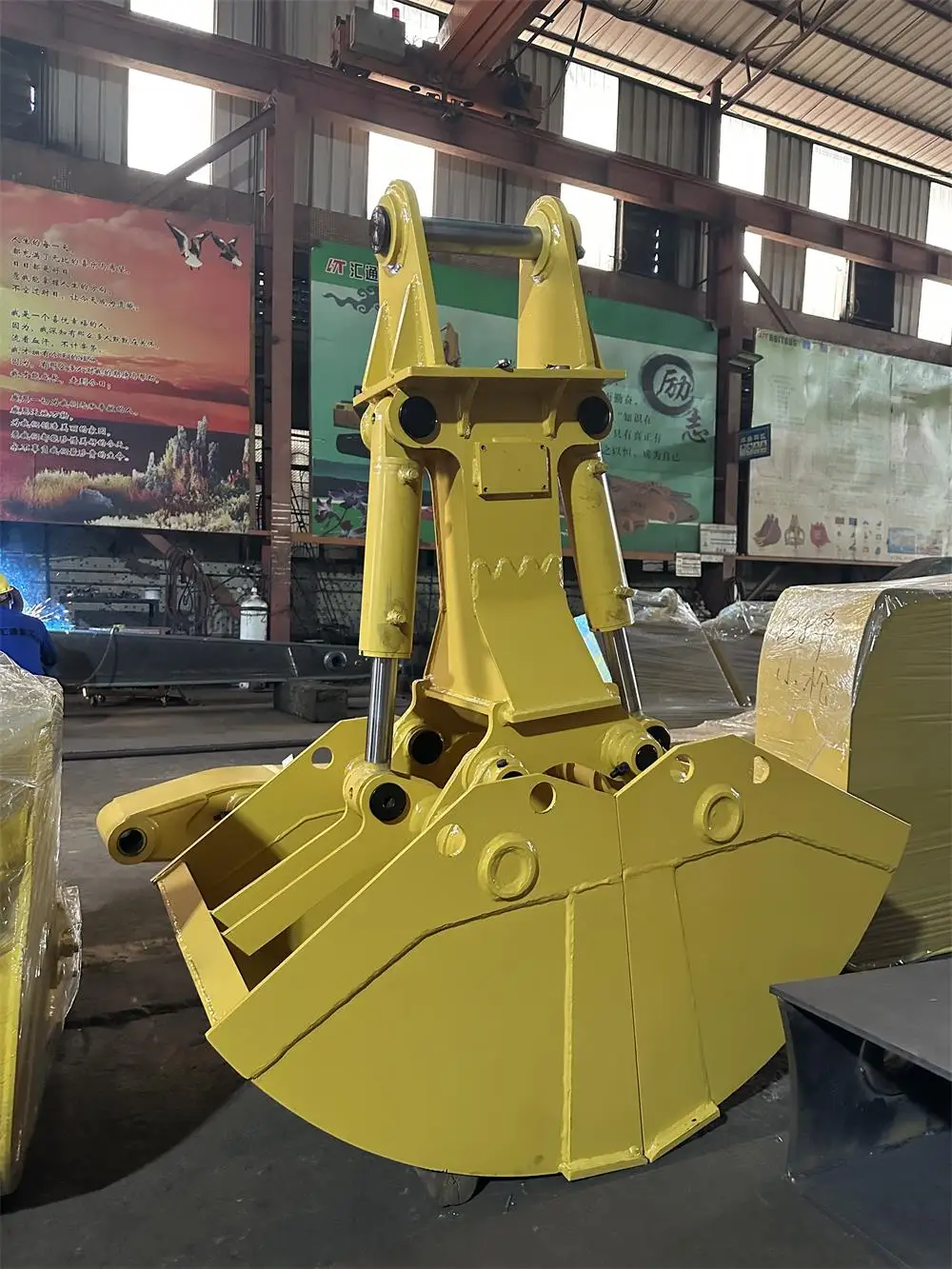 2024 New Heavy Duty Hydraulic Clamshell Bucket Grab Digger Attachment for 8 Ton Mini Excavator Construction Farm Industries
