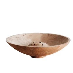 Wood Dried Flower Bowl Wooden Flower Frog Ikebana Bowl