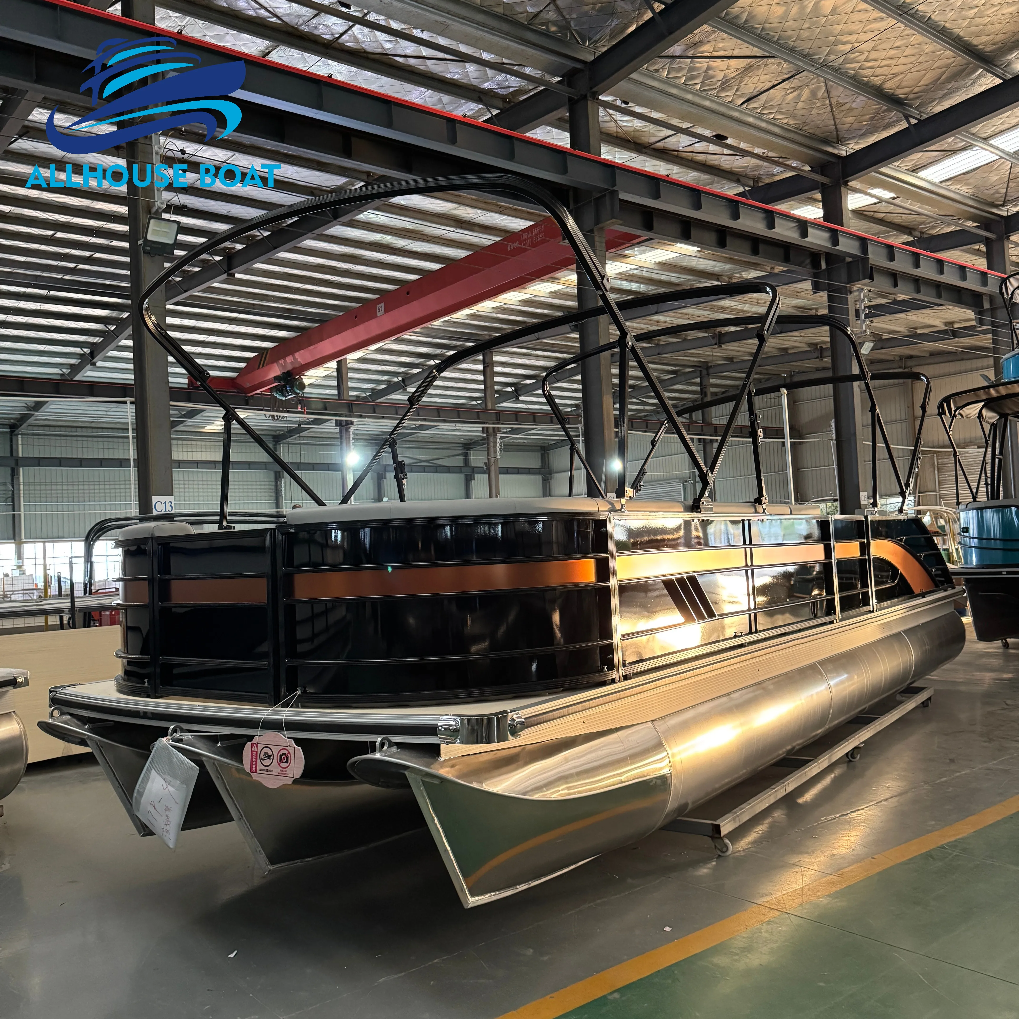 Fiberglass Boat Hot Sale in The Us and Australia Aluminum Pontoon Boat with Trailer and Boat Cover