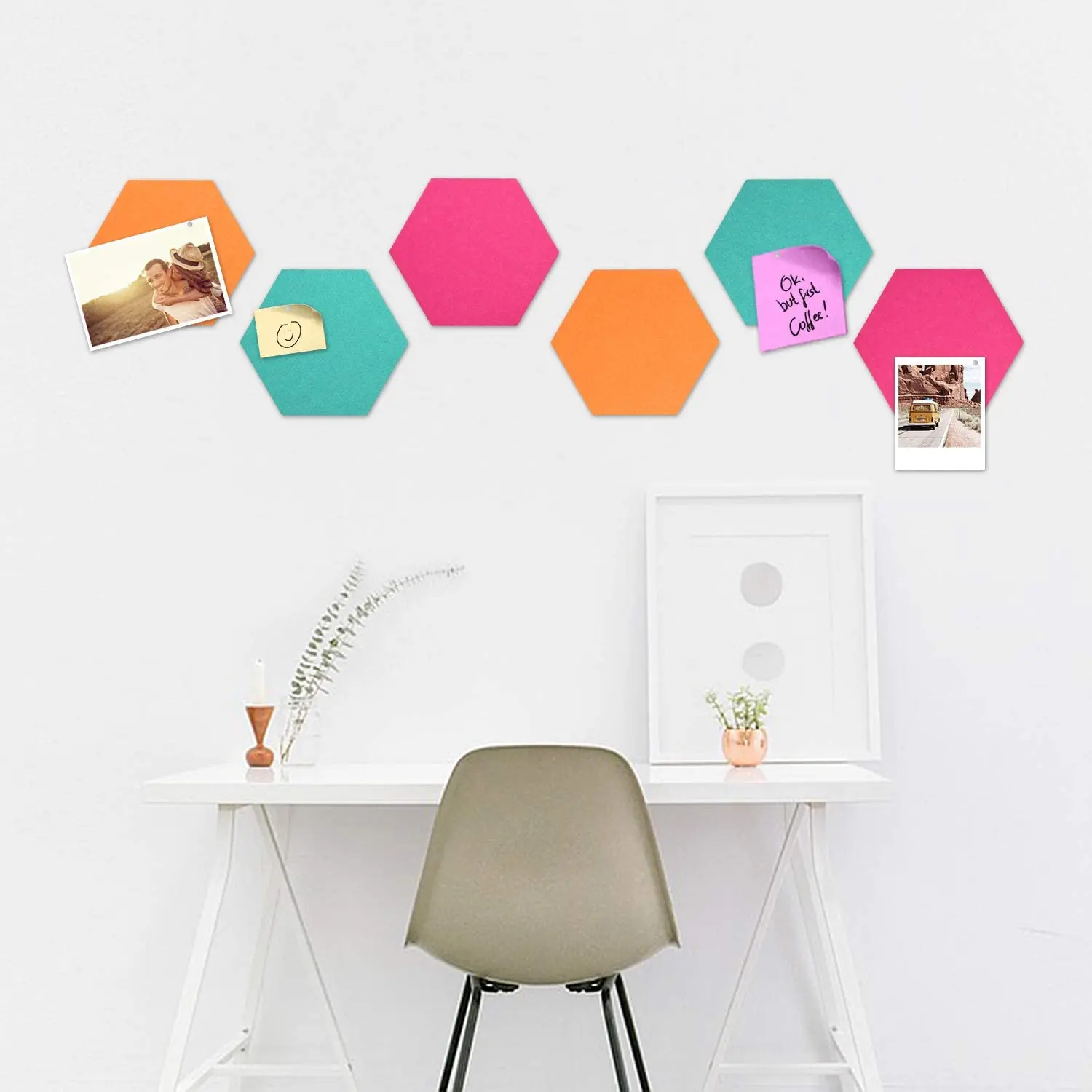  Wall Decorative Tiles Felt Board Pin Self Adhesive Bulletin Memo Photo Notice Cork
