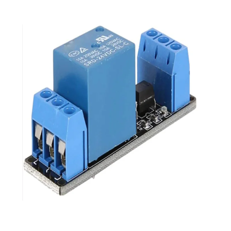 Okystar 1 channel relay module 5V/12v/24v optocoupler isolation module,low voltage control high voltage