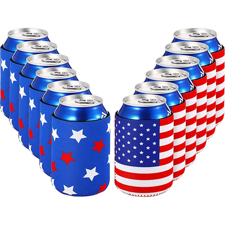 Wilson Custom Insulated Beer Sleeve Cover with Logo Neoprene Sublimation Tube Drink Stubby Holder 12OZ Can Cooler for beer