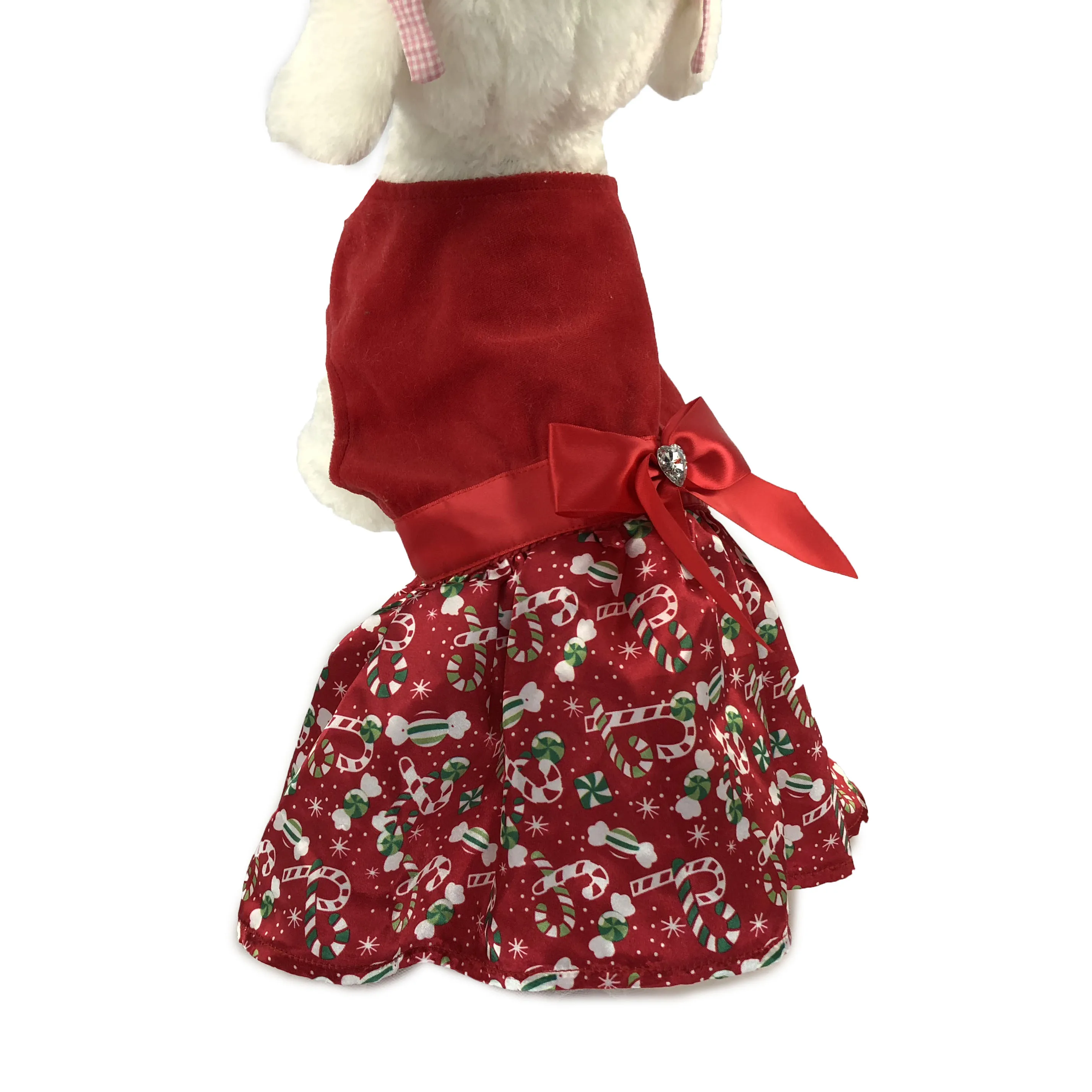 
Wholesale Fancy Christmas Pet Clothing Distributors Fabric For Dog Clothes 