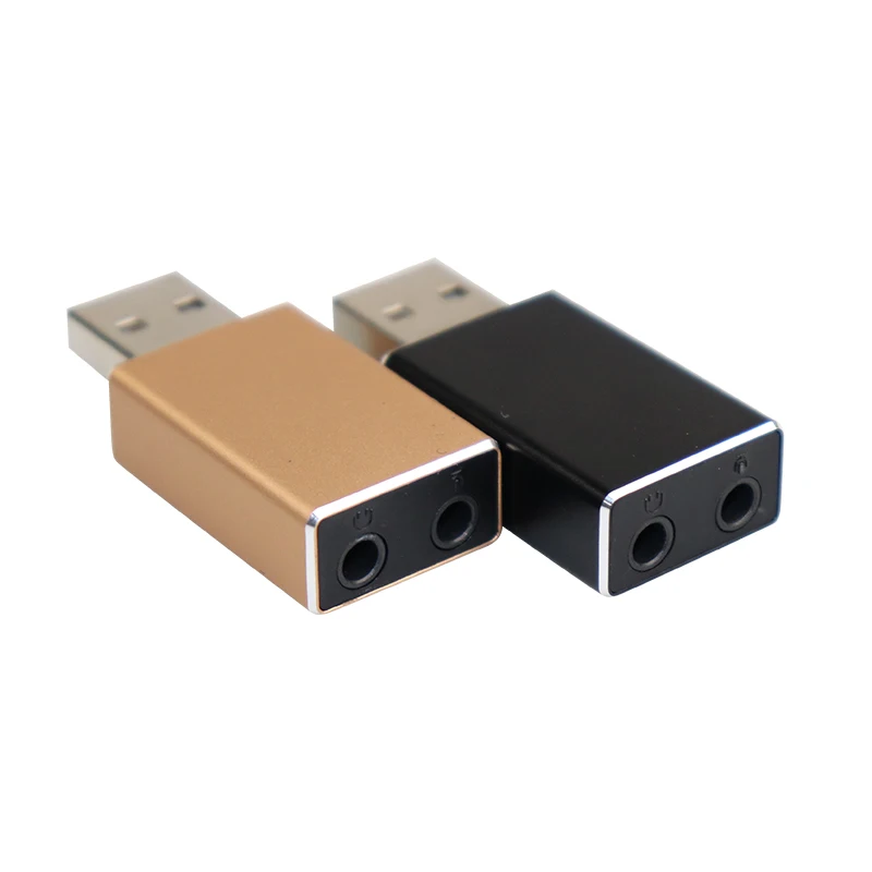 OEM Factory Price Premium External Aluminum Alloy USB Interface Sound Cards 7.1 Channel Audio Interface Plug and Play Sound Card