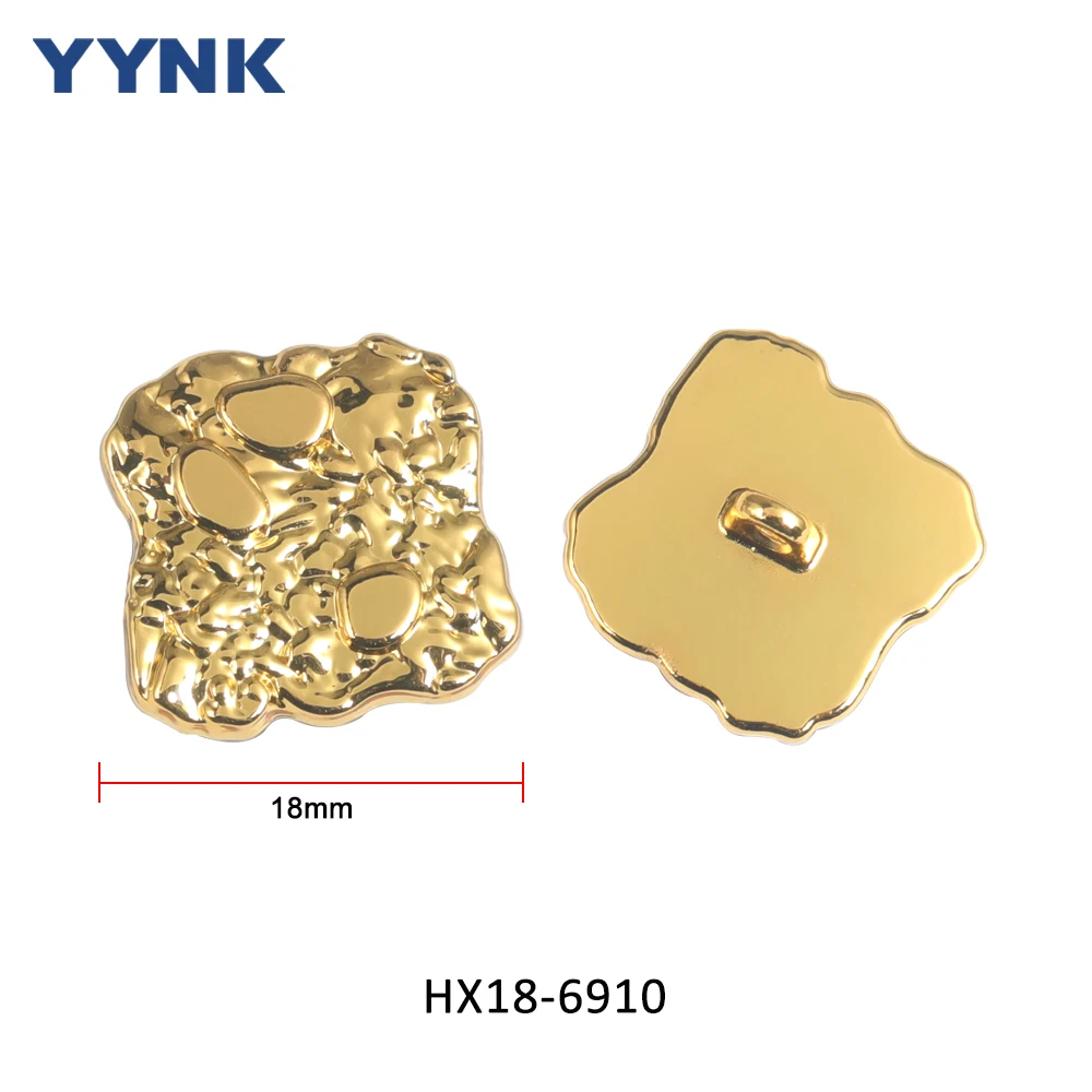 Fashion Unique Irregular Shape Design Metal Sewing Button Custom All-matched Perfect Plate Shank Button for Sweater Lady Clothes