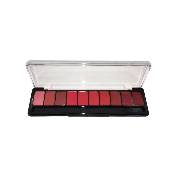 Professional lip makeup cosmetic nude lipstick palette red fashion color solid lipstick palette
