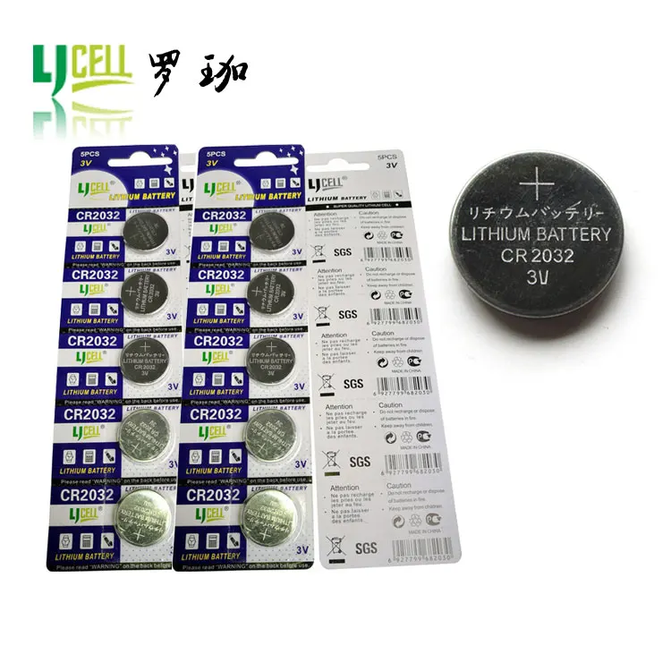 3V Lithium button cell Battery Type cr 2032 batteries