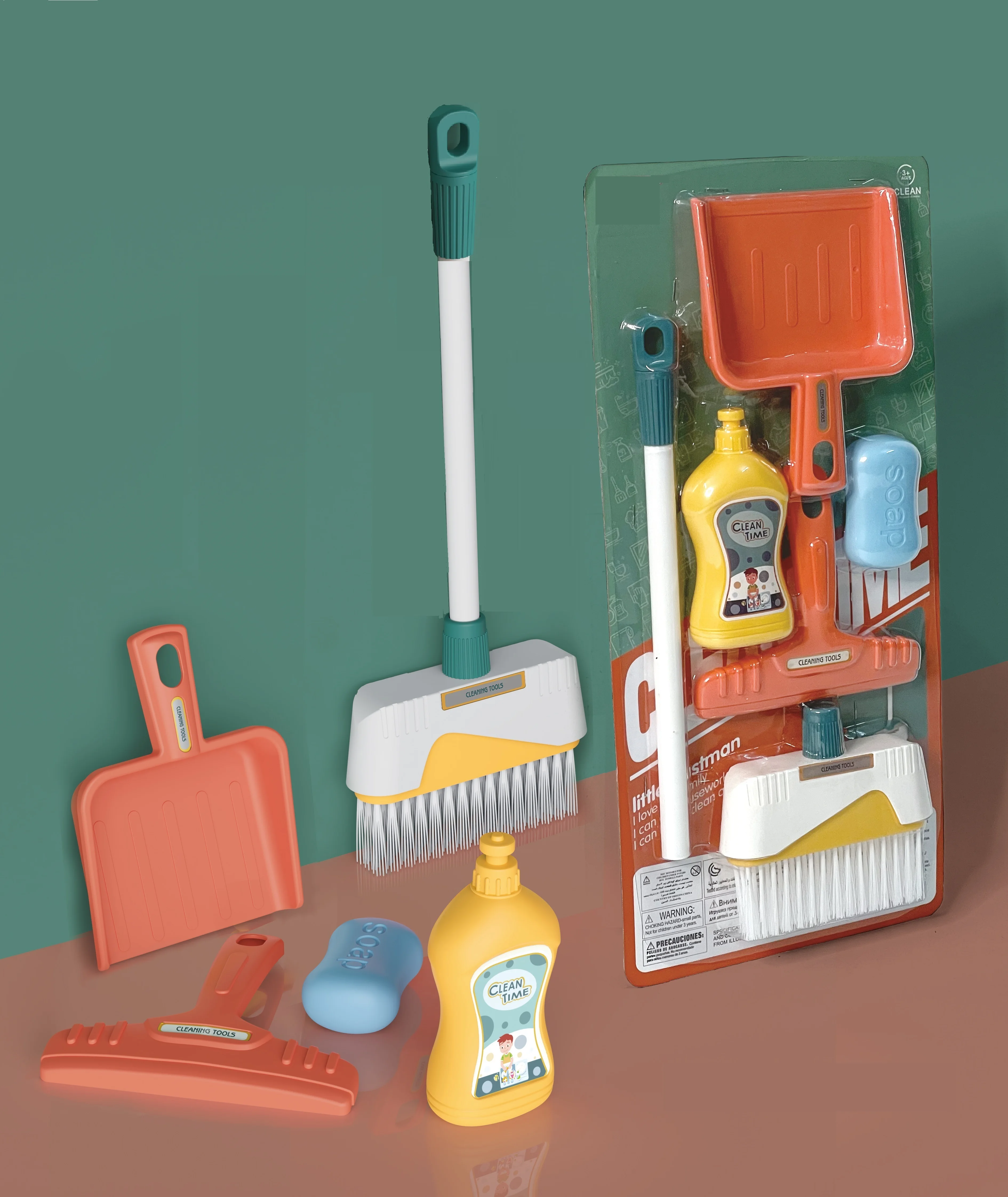Mini Cleaning Tool Housekeeper Clean Set for Kids to Role Play Indoor Pretend Toys