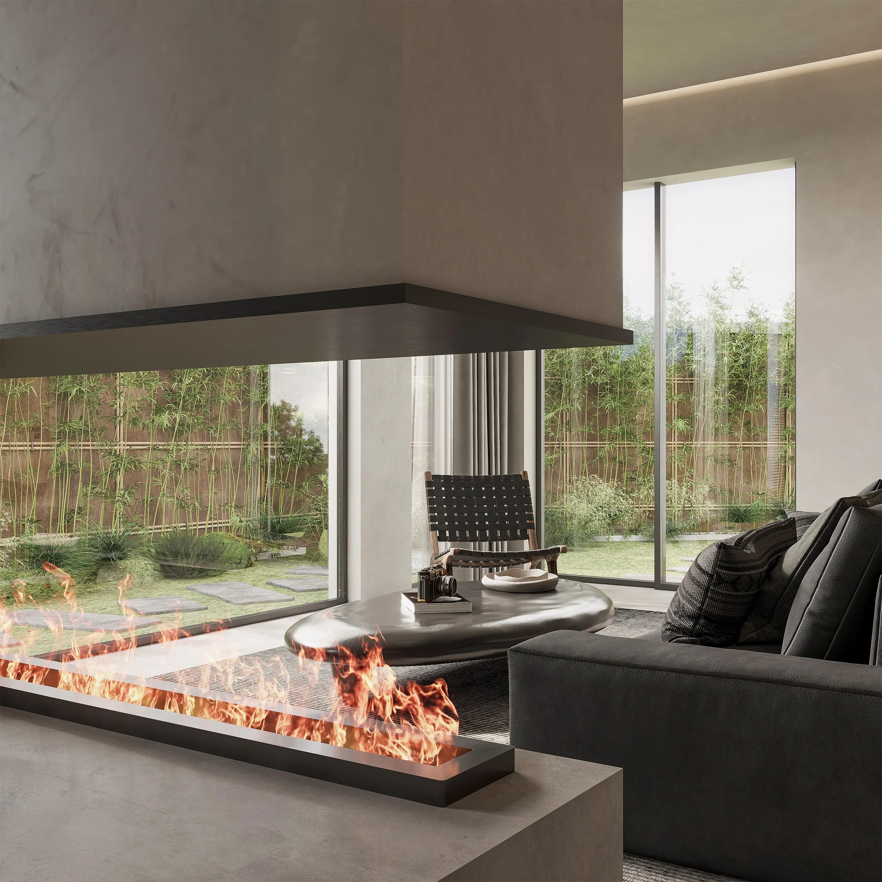 Popular 3D Water Steam Vapor Fireplaces colors changing TV stand with Fireplace with touchable panel