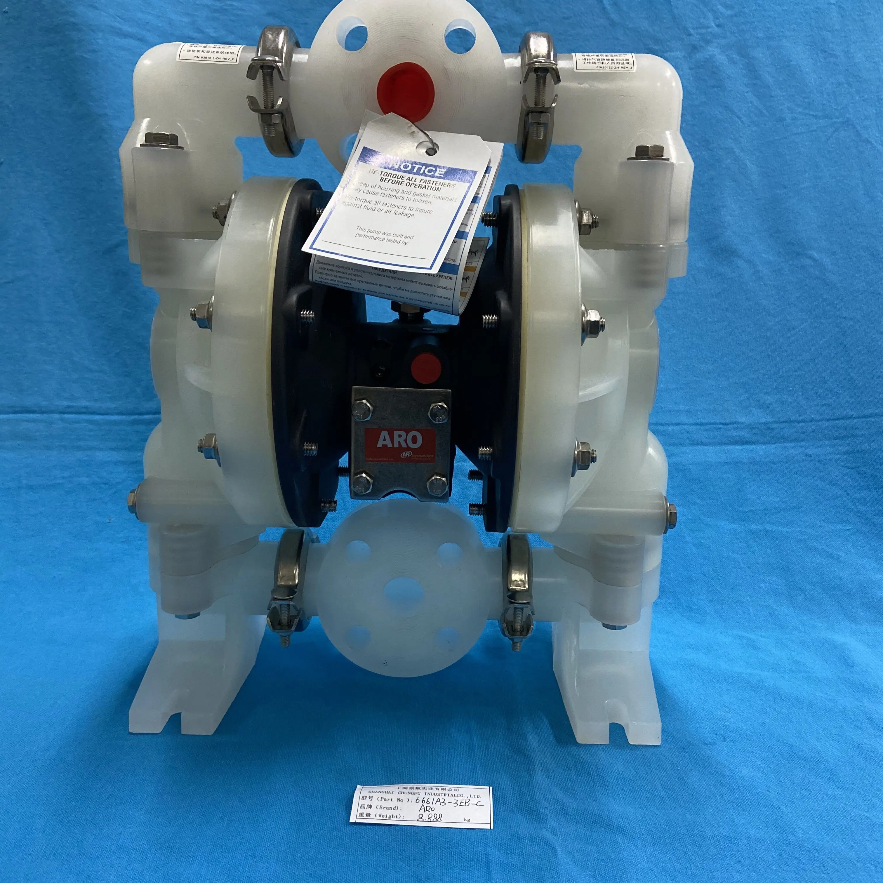 ARO Pneumatic Diaphragm Pump 6661A3-3EB-C 1 inch ARO air operated diaphragm pumps with Polypropylene Santoprene Diaphragm