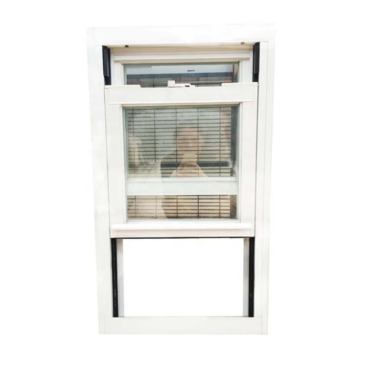 Plastic Sliding Design UPVC Single Glazing Top Hung Window