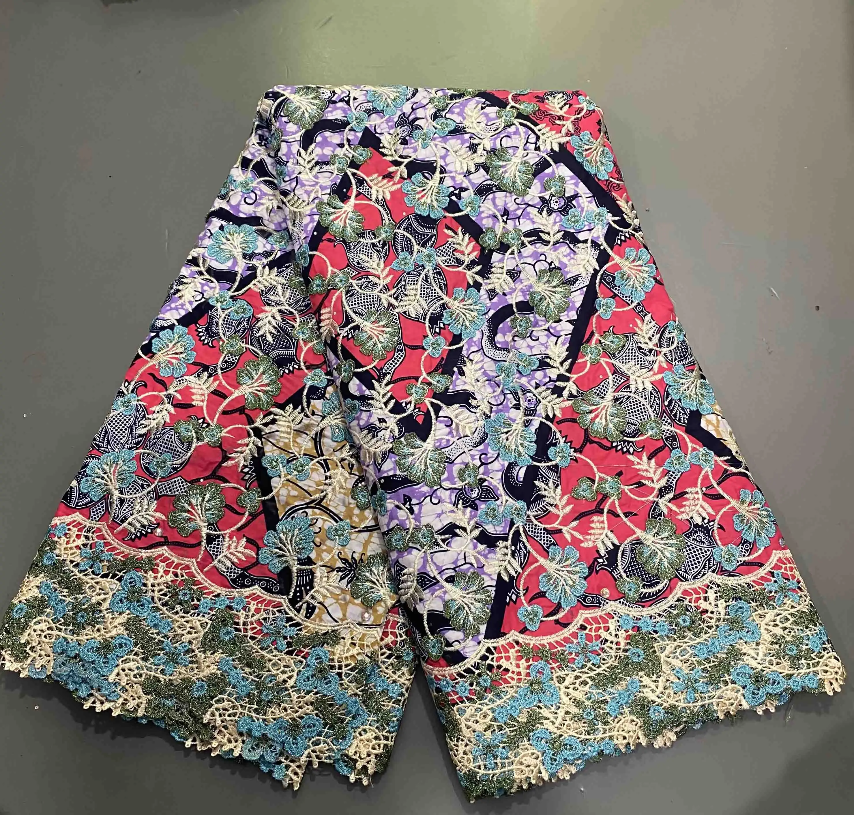 Mikemaycall African Stones Print Wax Fabric Nigerian Ankara Tissu 100% Cotton Real Wax